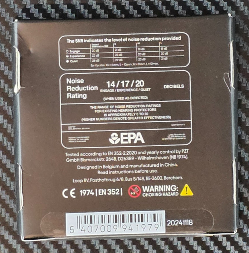 LOOP Switch 2 Noise Reduction Earplugs Black #20241118