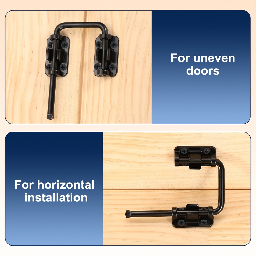 Patio Sliding Door Loop Locks, (2-3/8", Silver), U-Shaped Lock Loop Latch