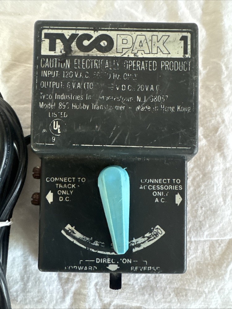 Tyco Pak 1 Model 895 Train Transformer Controller Forward Reverse Directional
