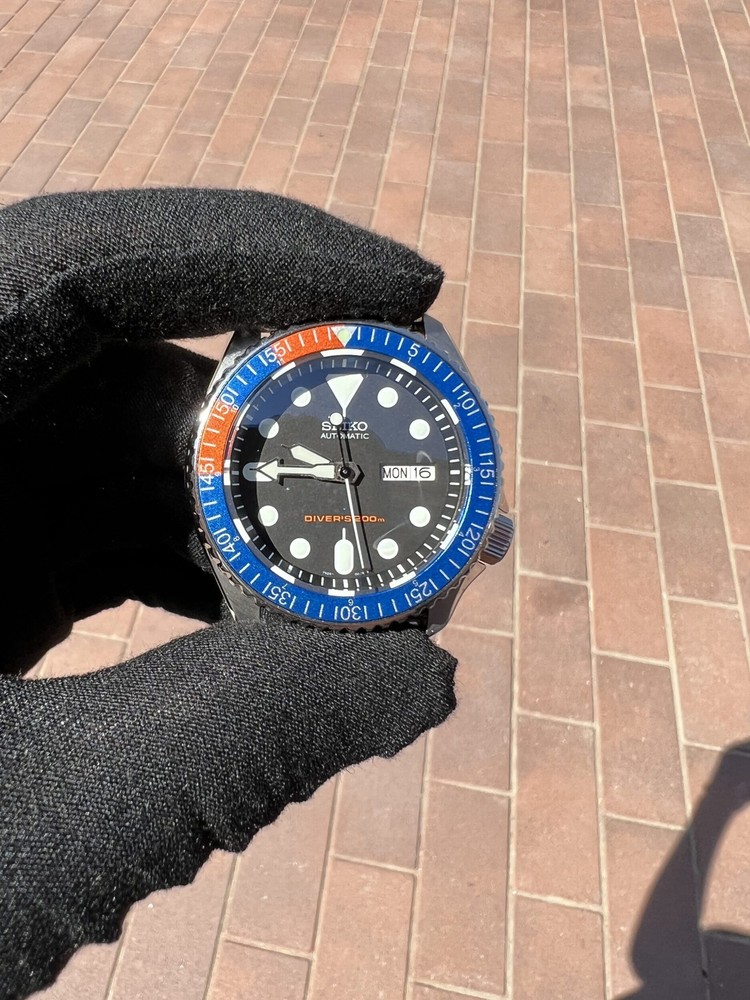 SKX007/SRPD Flat Bezel Insert - Blue/Orange/Silver - 5/55 - CT6108