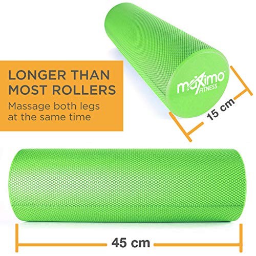 Foam Roller - High Density Exercise Roller for Trigger Point 15cm x 45cm Green
