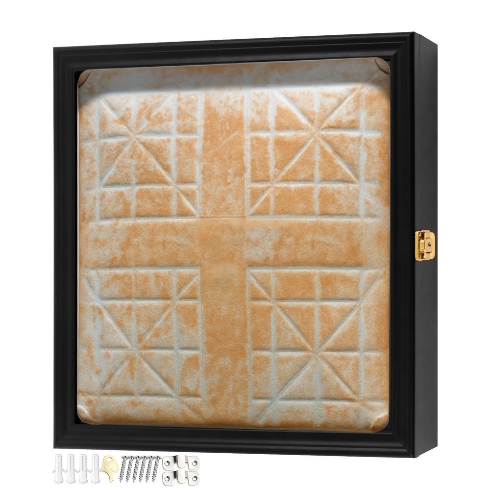 Colingmill Full Size Baseball Base Plate Display Case Black