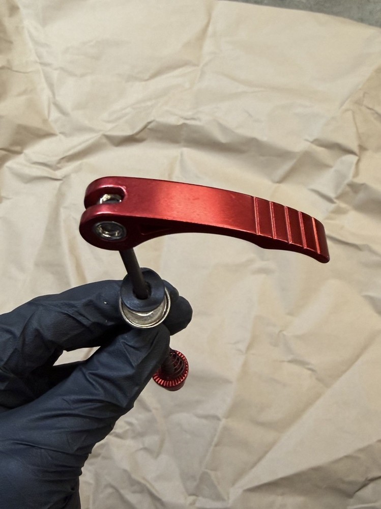 Red Front Bicycle Quick Release Axle