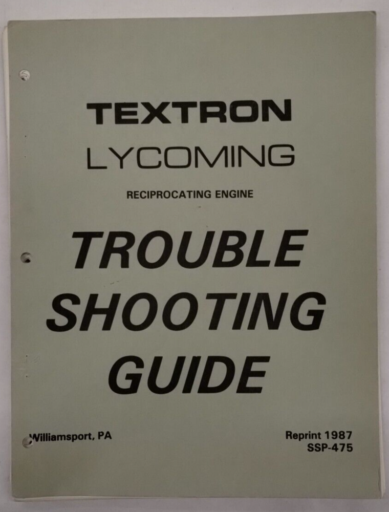 Textron Lycoming Reciprocating Engine Trouble Shooting Guide-Original