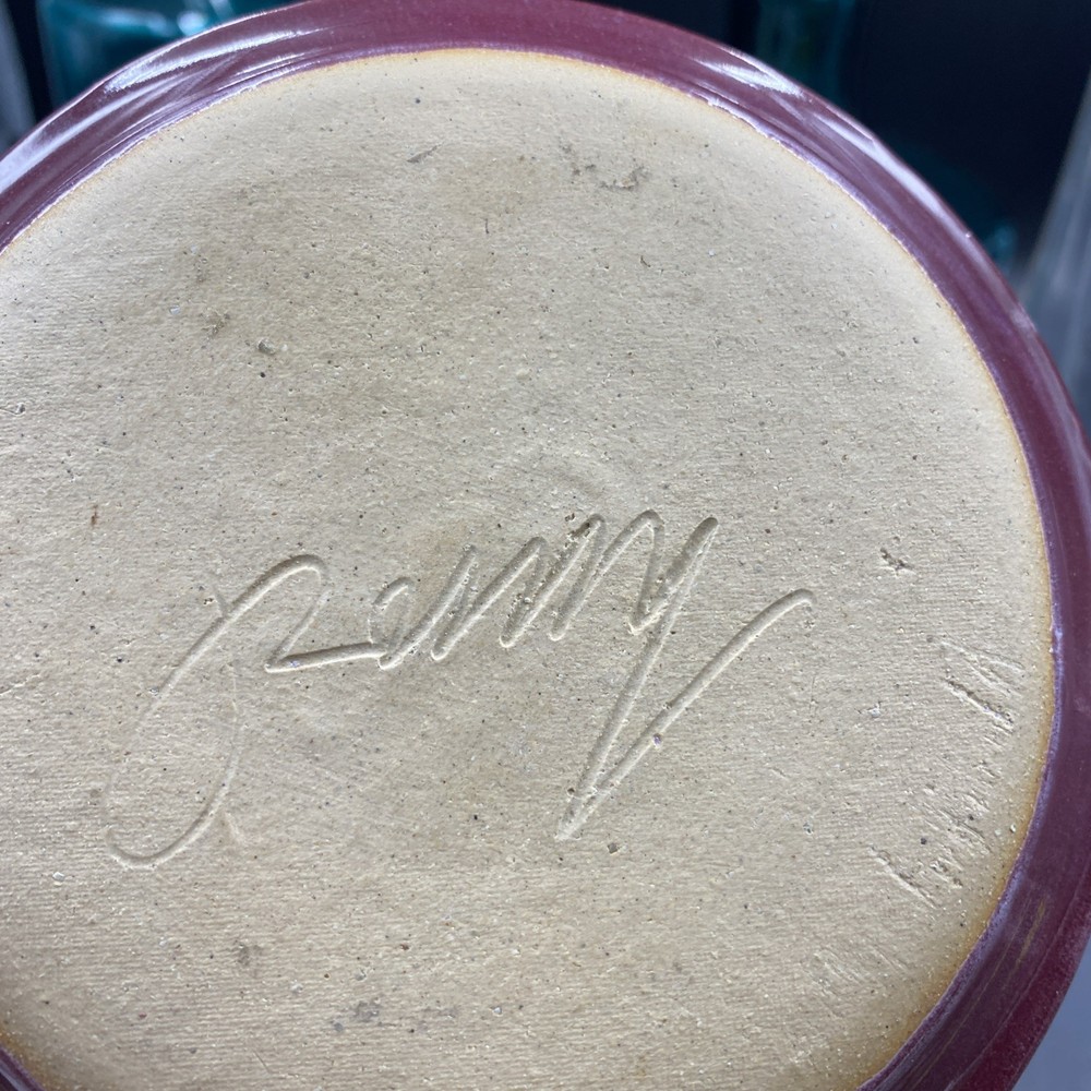 Ceramic Garlic Grater Zester Plate Signed