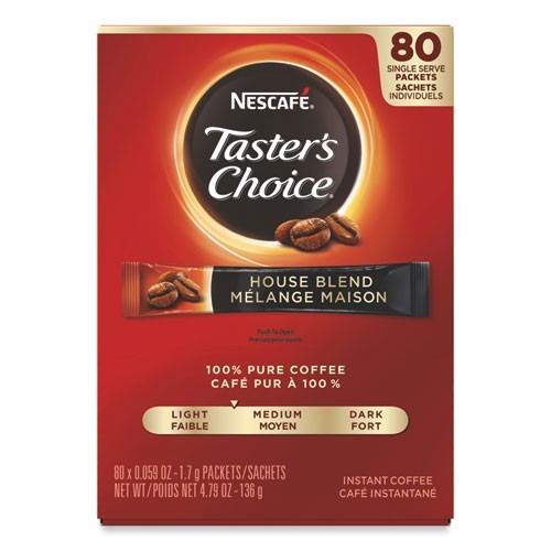 Nescafé Taster's Choice Stick Pack, House Blend, 80/Box