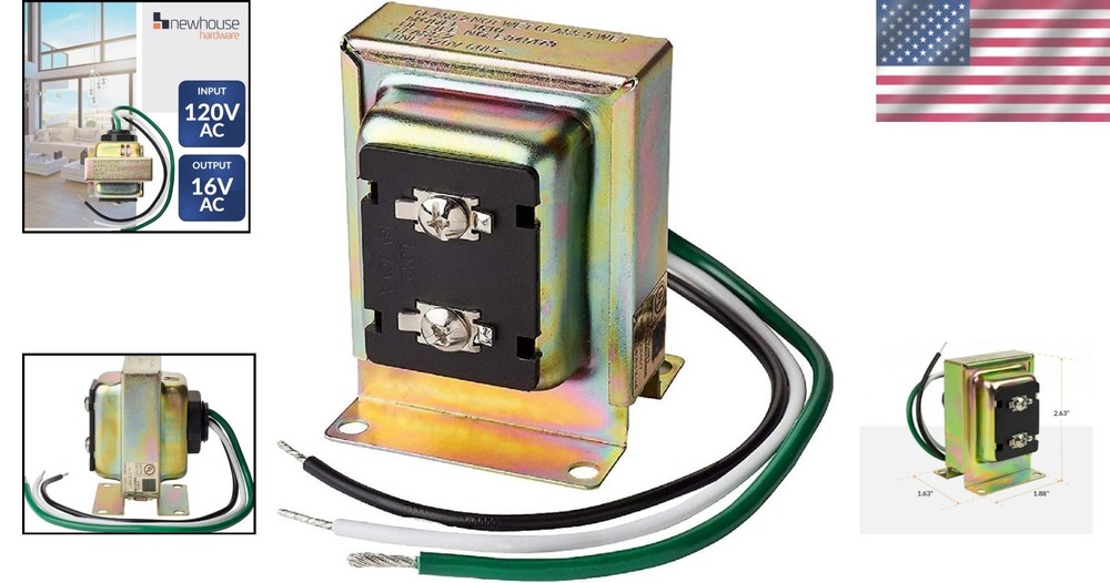 Effortless Installation Wired Doorbell Transformer 16V/10VA - Assorted Options