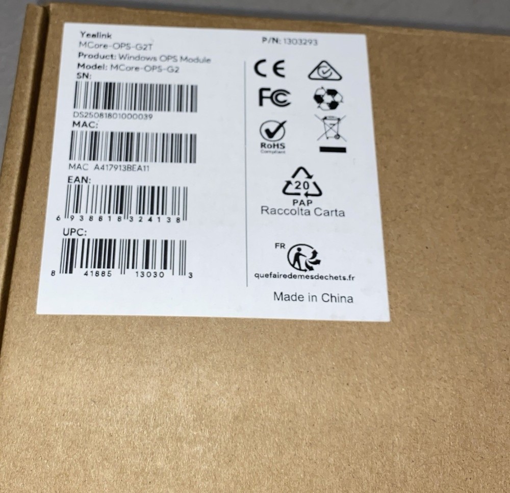 Yealink MCore-OPS-G2 Windows OPS Module for MeetingBoard