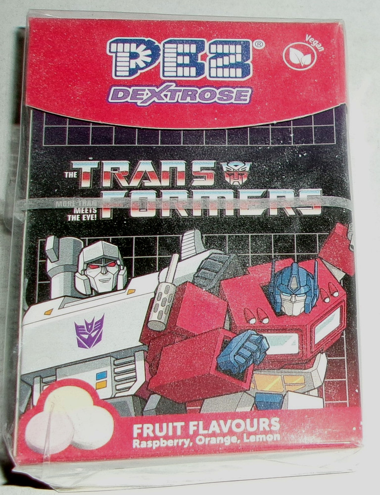 PEZ Dextrose Candy Mints ~ Fruit Flavor ~ TRANS FORMERS ~ Raspberry/Lemon/Orange