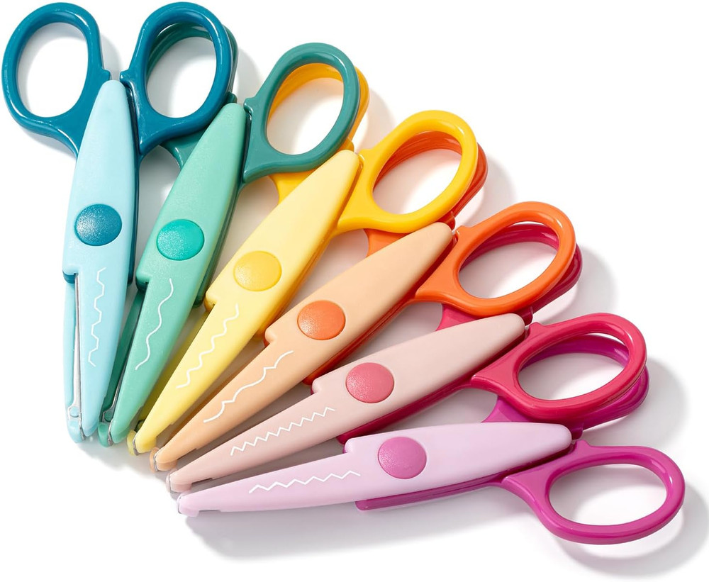 Decorative Craft Scissors 6 Pack Zig Zag Pattern Scrapbooking Fancy Edges