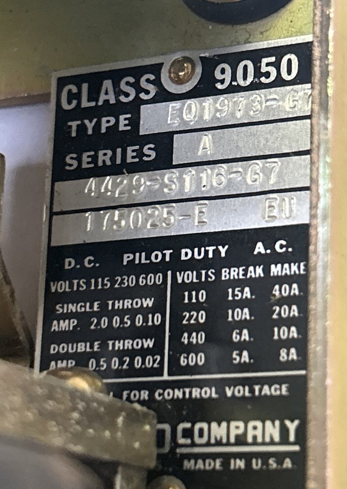 SQUARE D,9050EQ1973-G7,STARTER