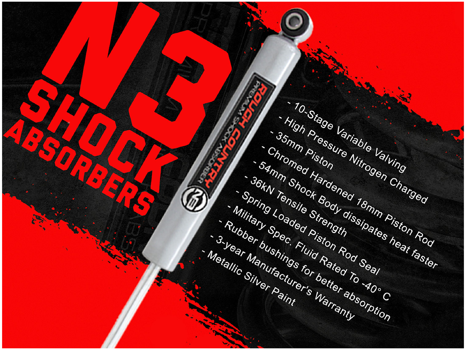 Rough Country 2" Leveling Lift Kit w/N3 Shocks for 2009-2020 Ford F-150 - 52230