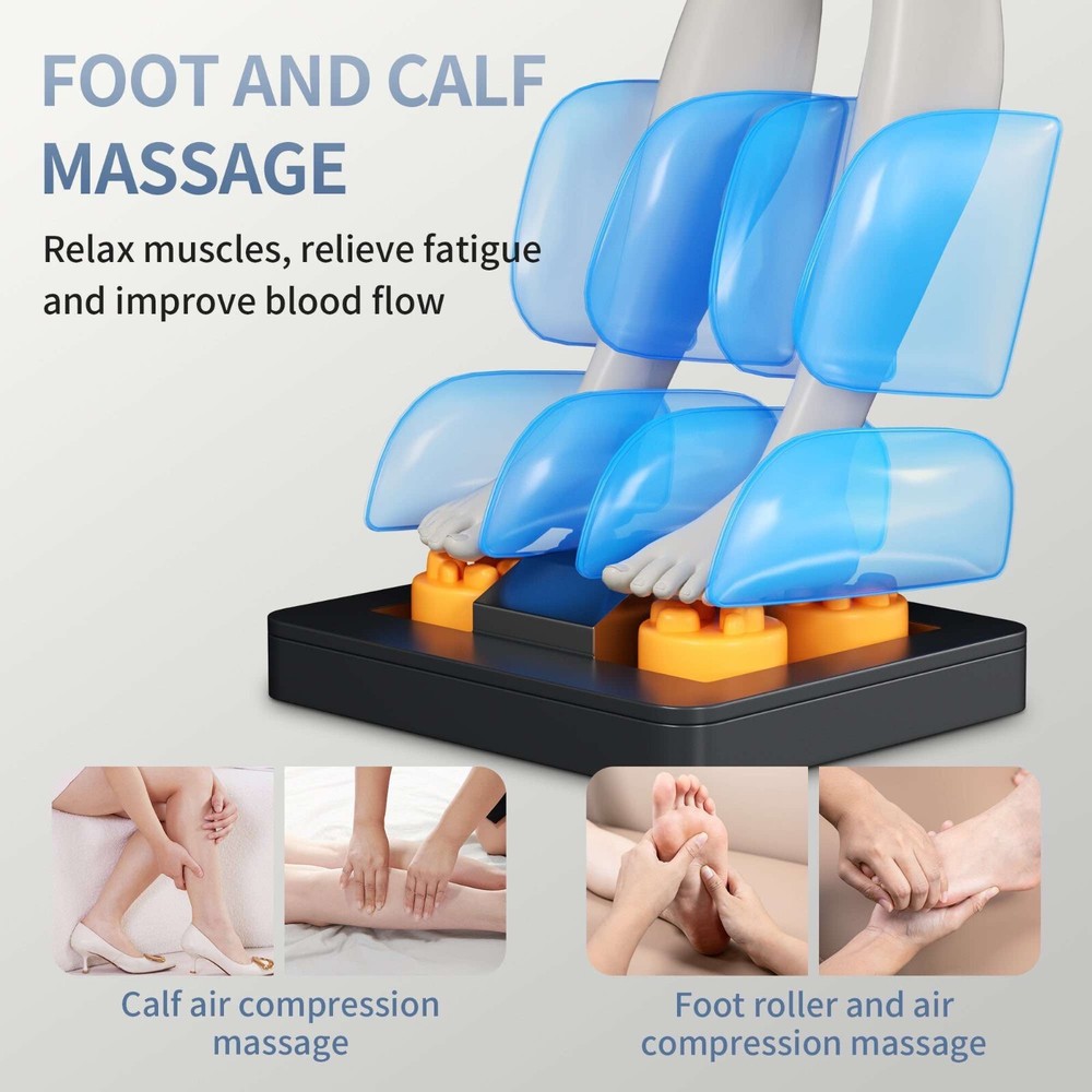 Full-Body Zero Gravity Massage Chair with Deep Tissue Rollers, Lcd, Touchscreen