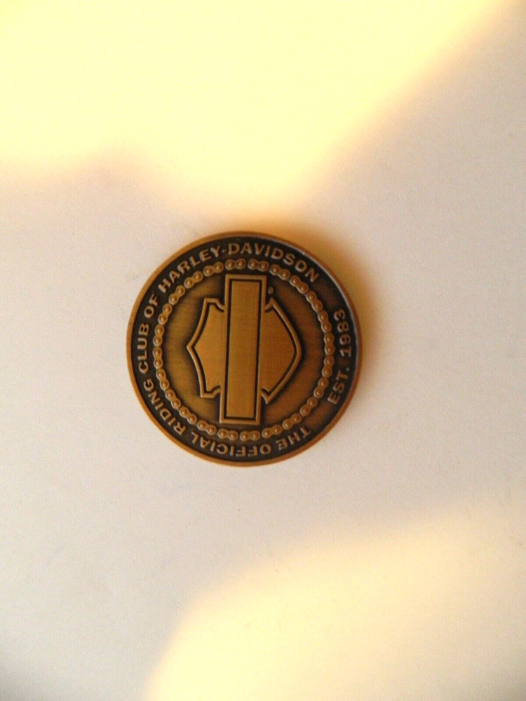 Harley Davidson Owners Group HOG Patch, Pin and coin set. BB4