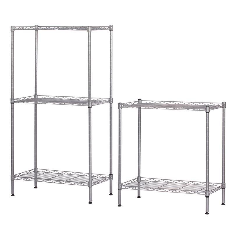 5-Tier Metal Wire Rack Free Standing Shelving Unit Adjustable Heavy Duty Storage