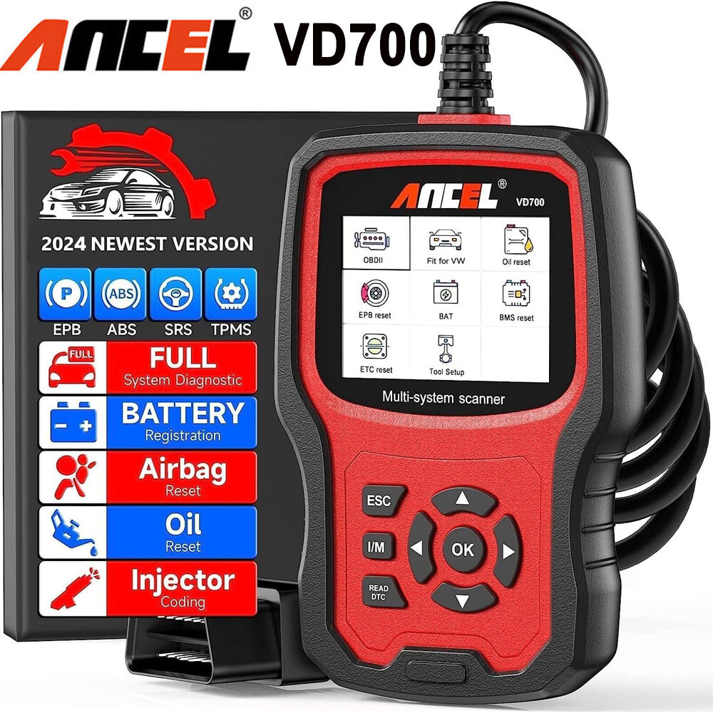 ANCEL VD500-US VD700-US All System SRS DPF OBD2 Scanner Code Reader Diagnostic
