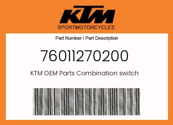 KTM Genuine Combination Switch - 76011270200