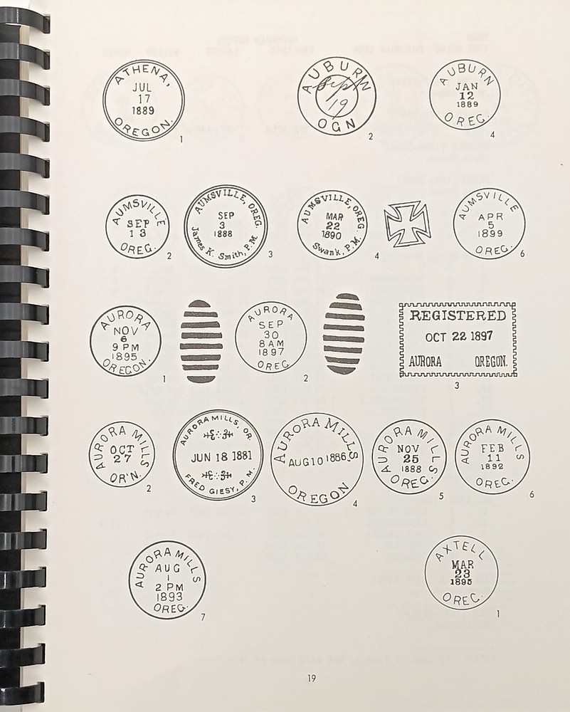 Oregon Postmarks by Whittlesey & Helbock -- Postal History Reference Guide