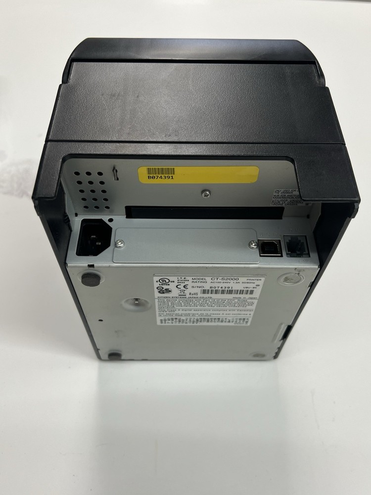 Citizen CT-S2000 Label Thermal Printer Working, W/pw Cable