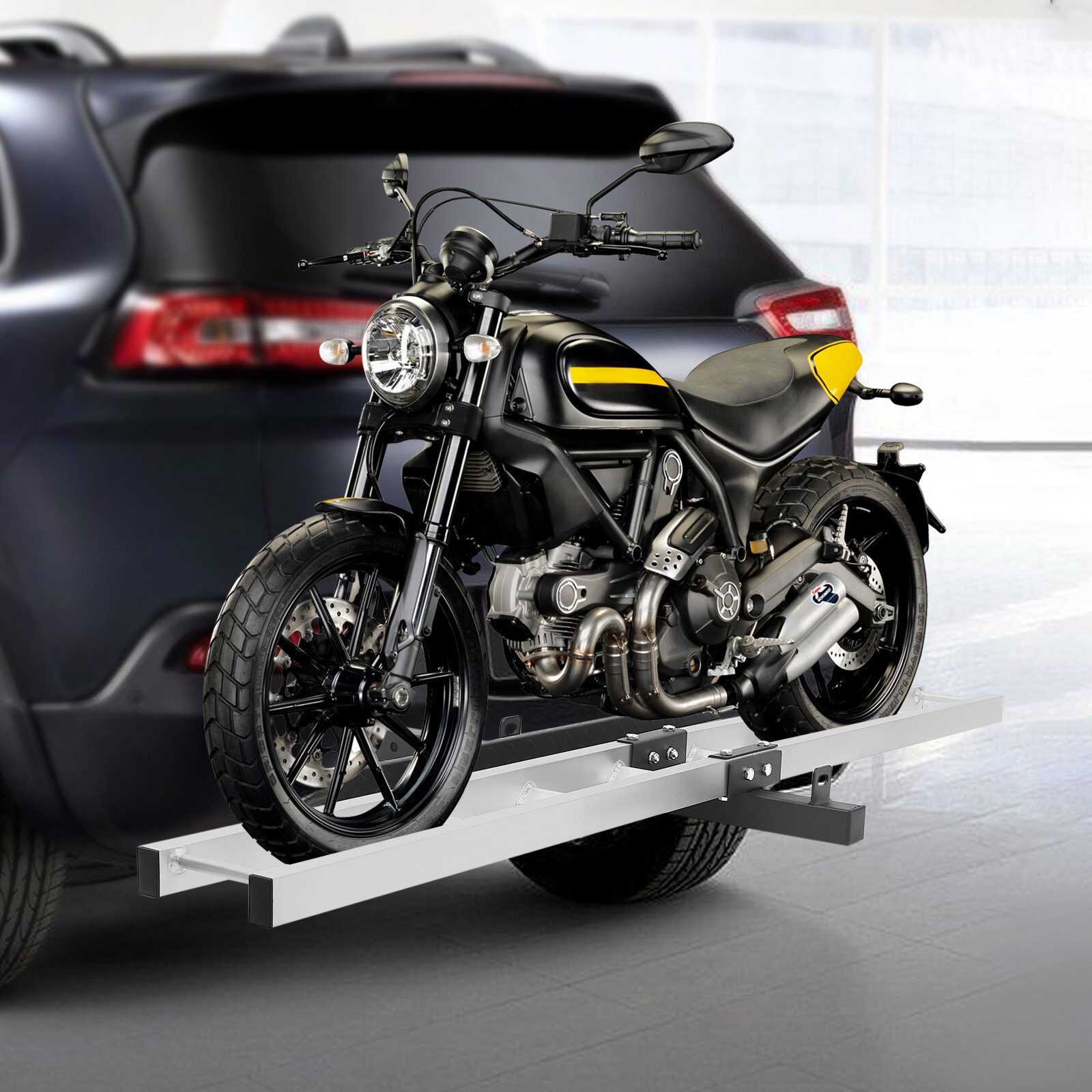 Motorcycle Scooter Carrier Bike Hitch Mount Rack Ramp Aluminum Carrier USA STOCK