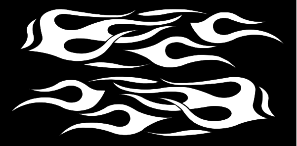 Double Flame Stencil Large Template Airbrush Paint #125
