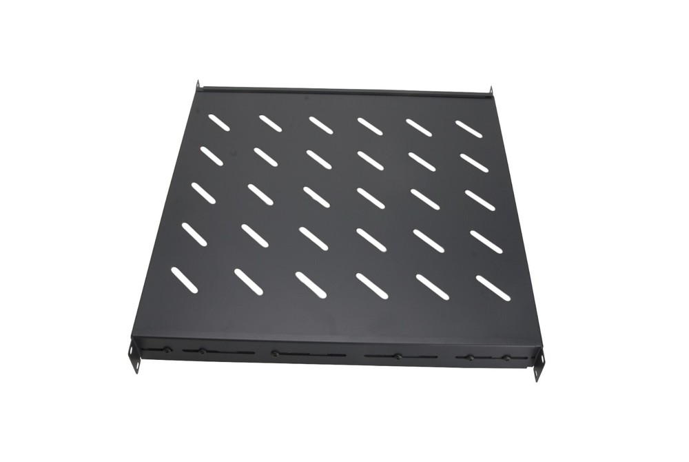 1U 19" Fixed Vented Server Shelf 4-Post Rack Mount Fully Extendable 18in - 42in