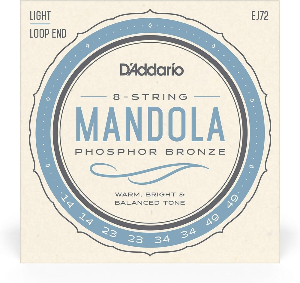 D'Addario EJ72 Phosphor Bronze Mandola Strings, Light, 14-49
