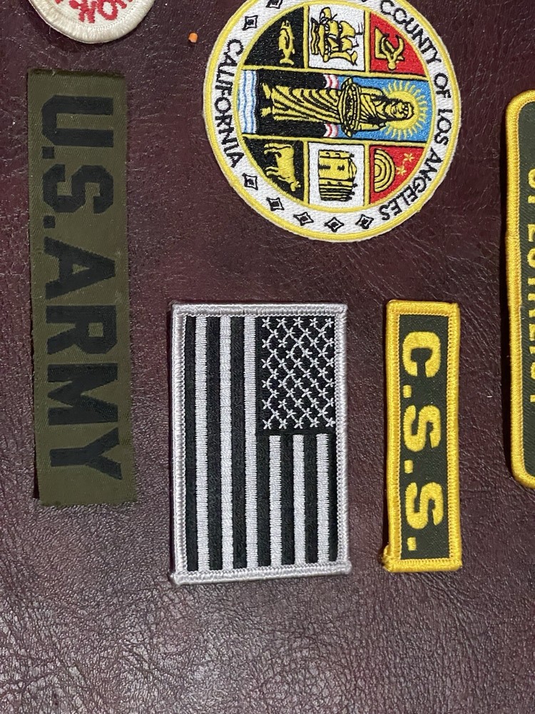 40 Bundle California Sheriff Law County Security Auto Name Tag Random Patch Lot