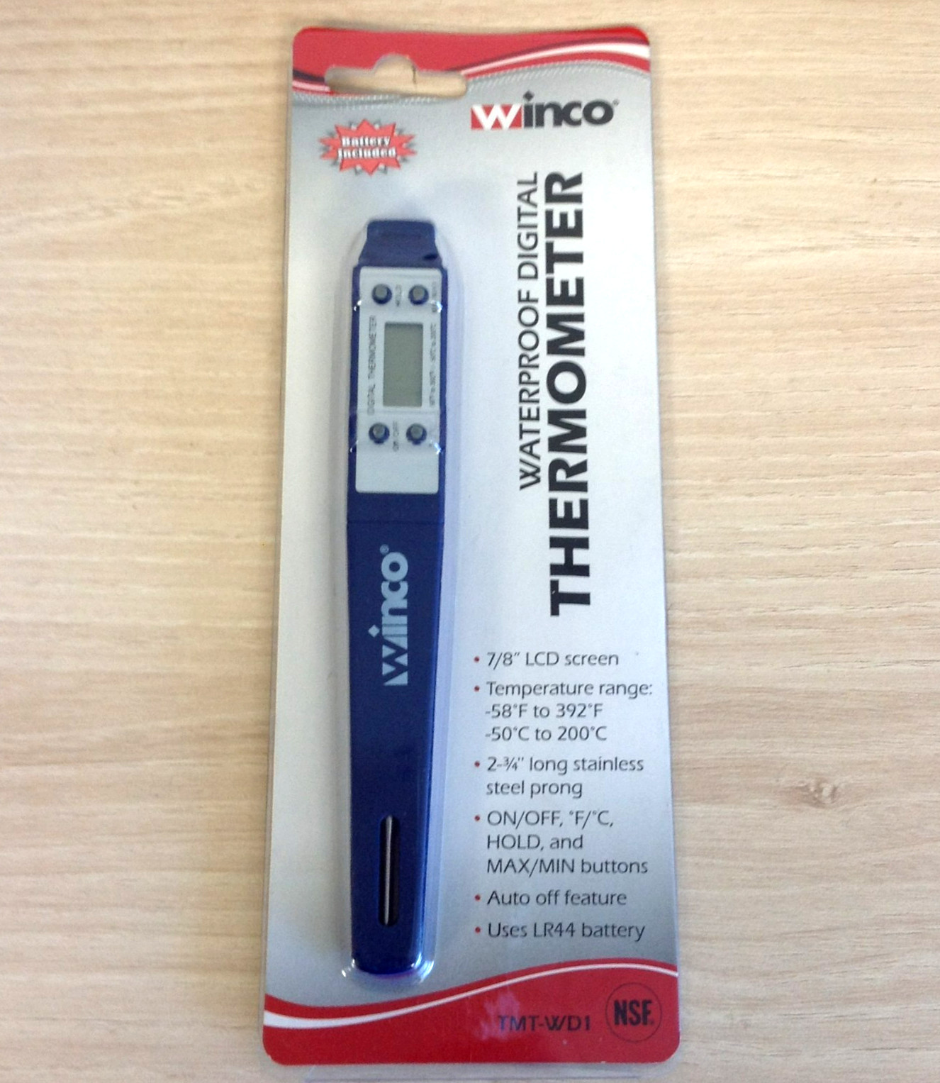 Winco TMT-WD1 Pen Style Digital Thermometer Waterproof Food Service 2.75" Probe