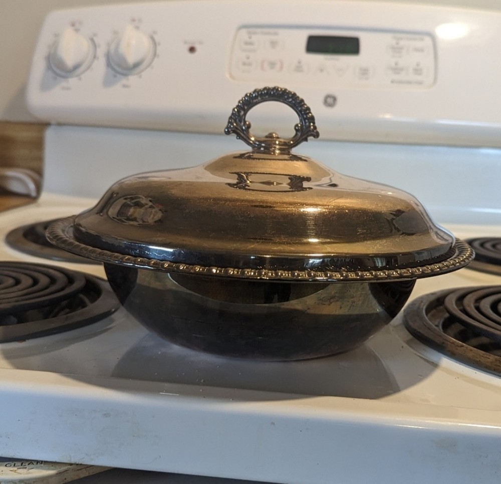 Silver Plate Covered Dish