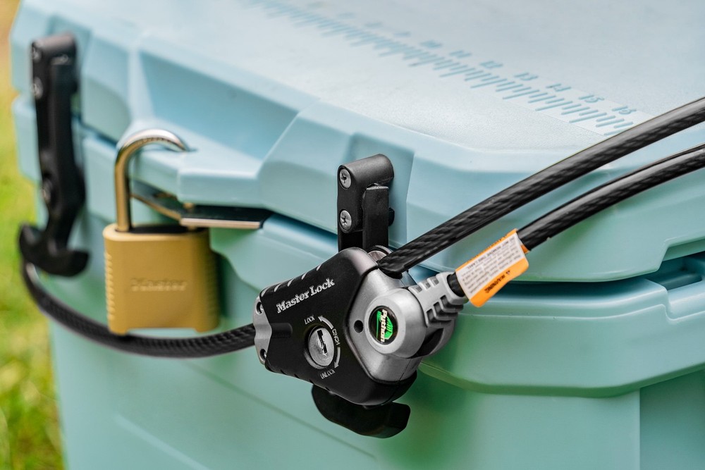 Black Python Cable Lock W/ Key Adjustable Metal Cable Lock W/ Weather Resistant