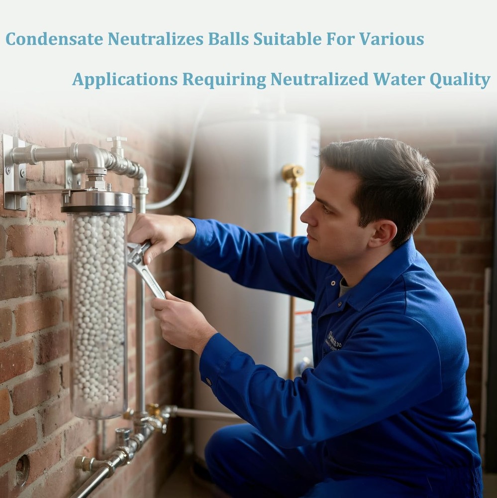 Condensate Neutralizer, 3.3 Lbs Neutralizer Refill Media White