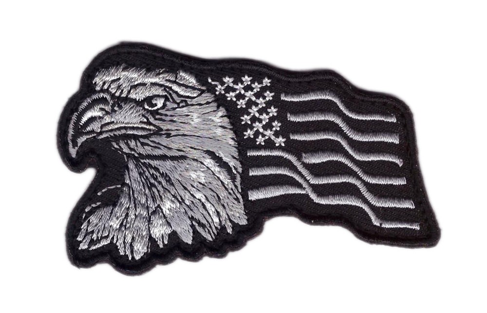 Bald Eagle USA Flag Patch Biker Jacket America Iron on