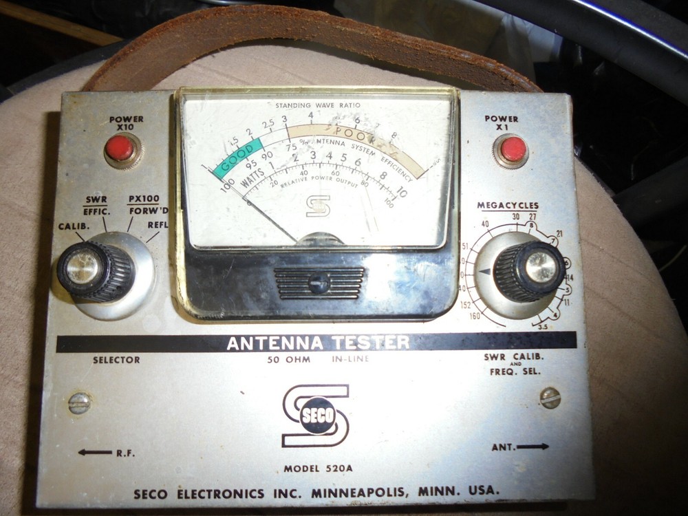 VINTAGE ANTENNA TESTER  MODEL: 520A    MADE BY SECO ELECTRONICS