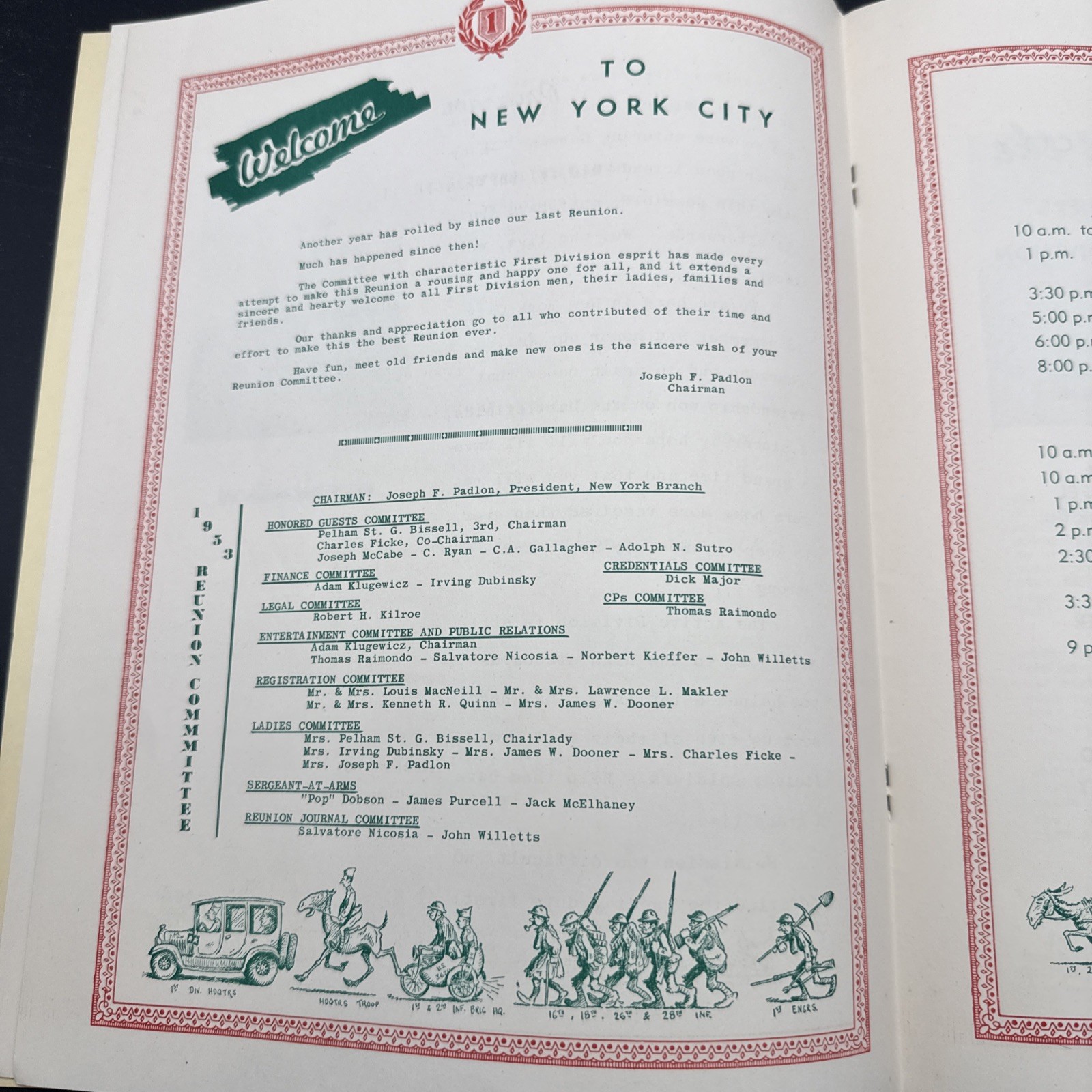 WWI 35th Annual Reunioin First 1st Infantry Division Big Red One 1953