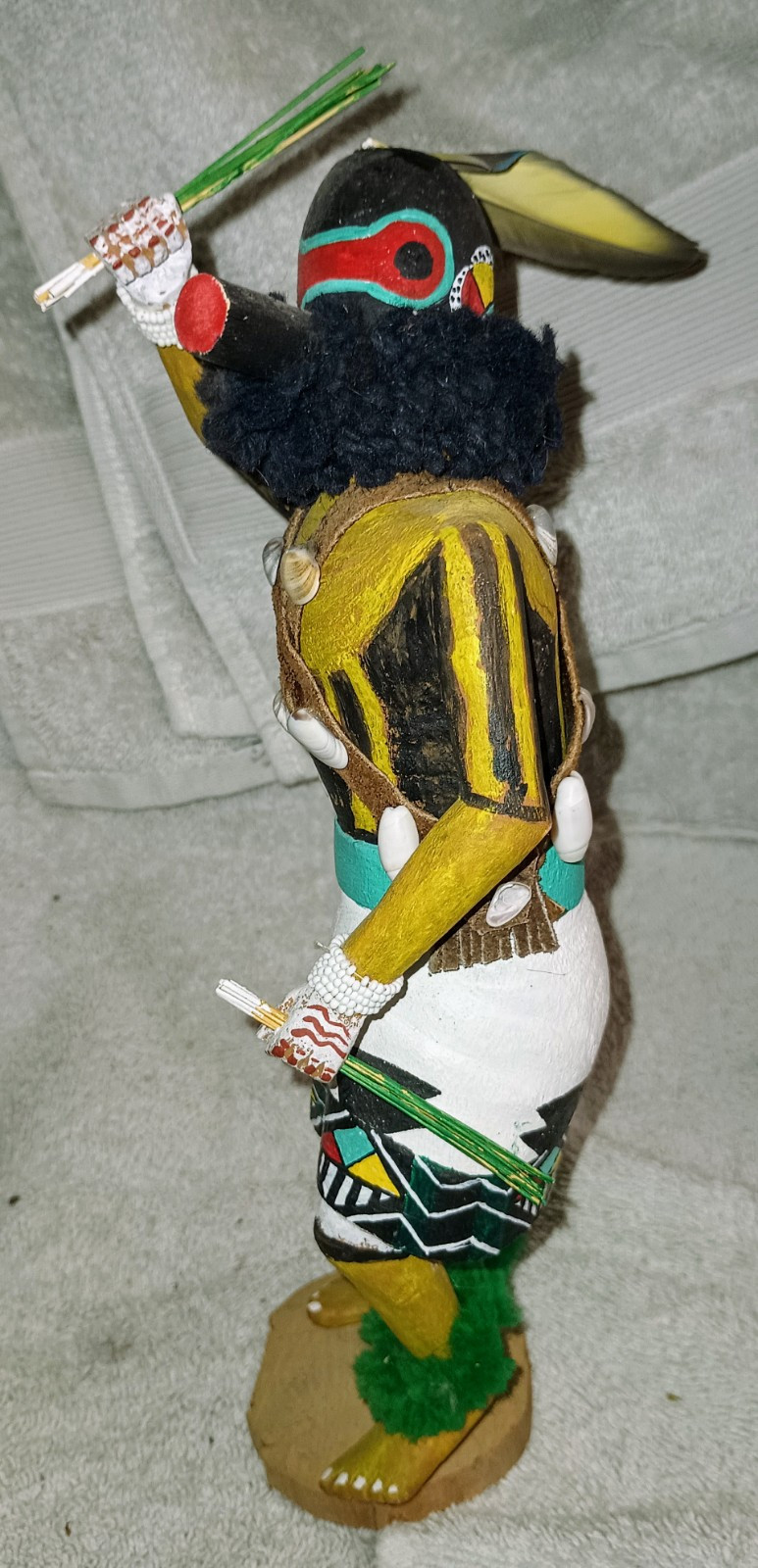 Vintage Well Done Hopi Carved Zuni Warrior Kachina Signed Les Honie