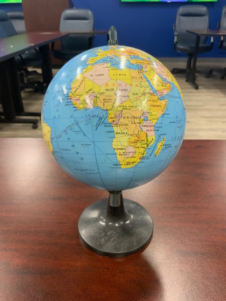 Small Lightweight Vintage Plastic Globe
