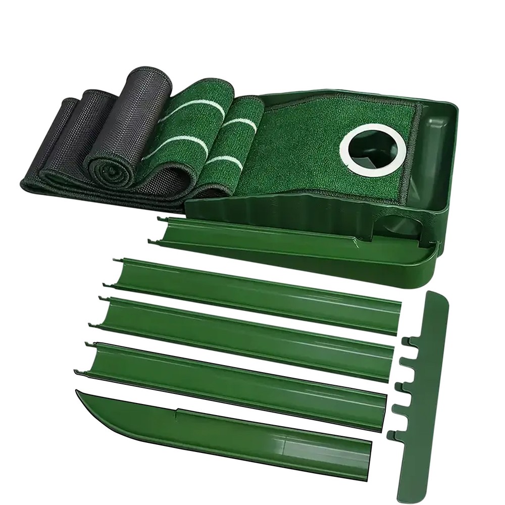 8-Foot Portable Golf Putting Mat with Alignment Guide