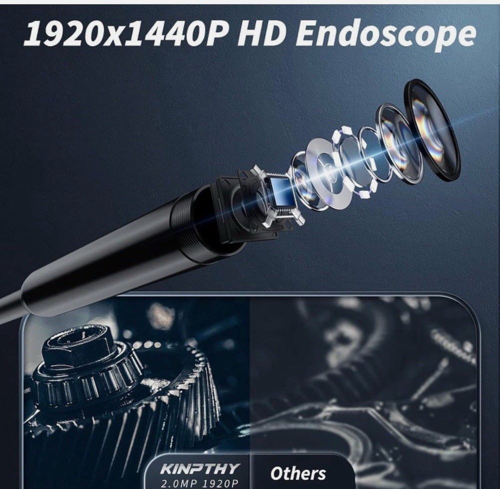 Endoscope Camera with Light, 1920P HD Borescope Tools W400 Led Lights HD Pixel