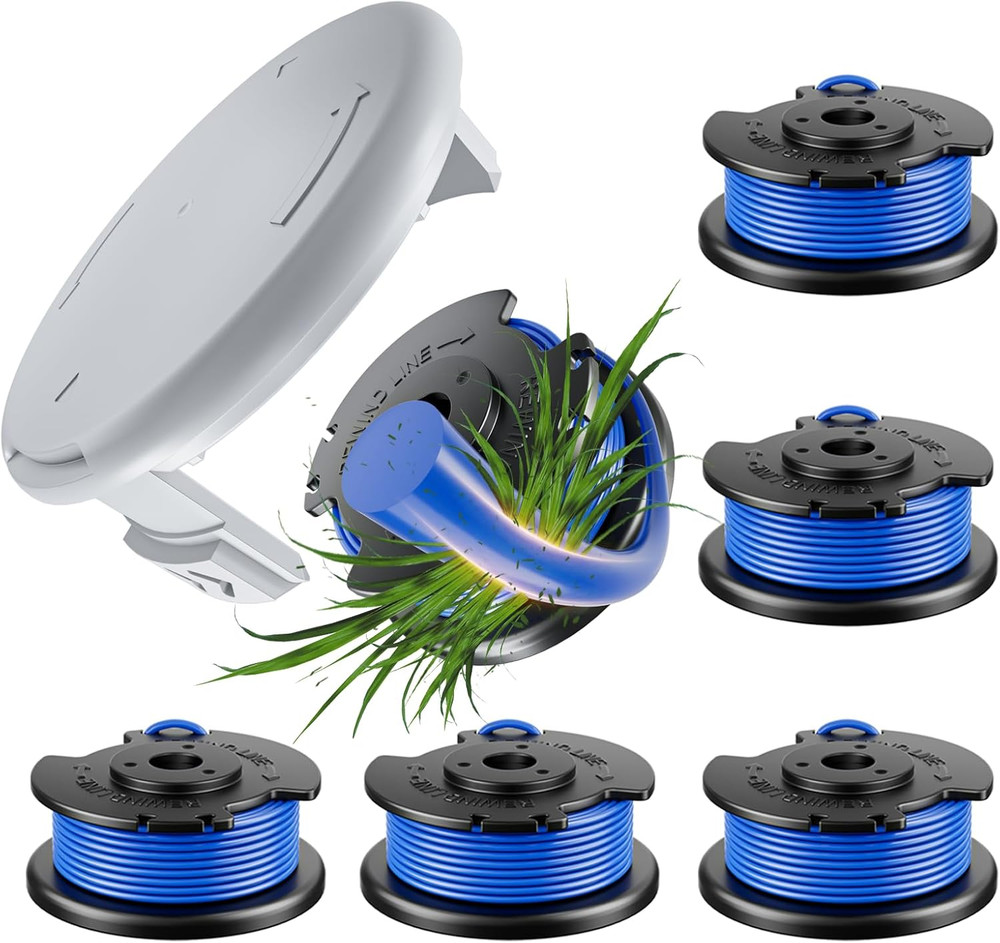7 Pcs AC14RL3A Replacement Weed Wacker String for Ryobi One+, 0.065" Diameter St