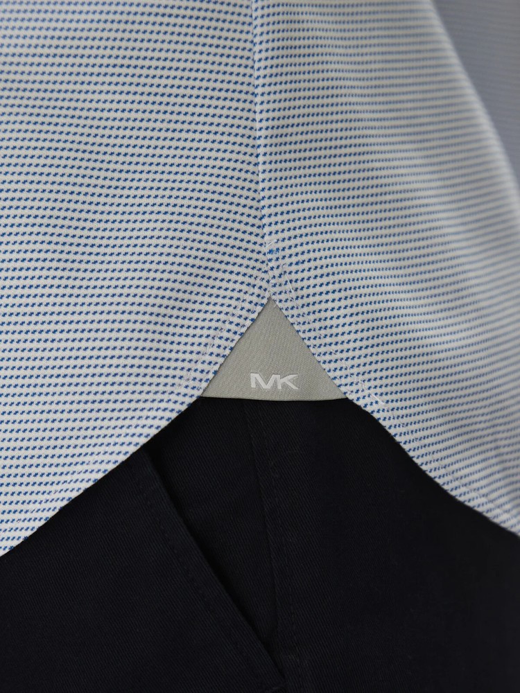 Slim Micro Pattern Shirt MICHAEL KORS Men MK0DS01555 400 Blue