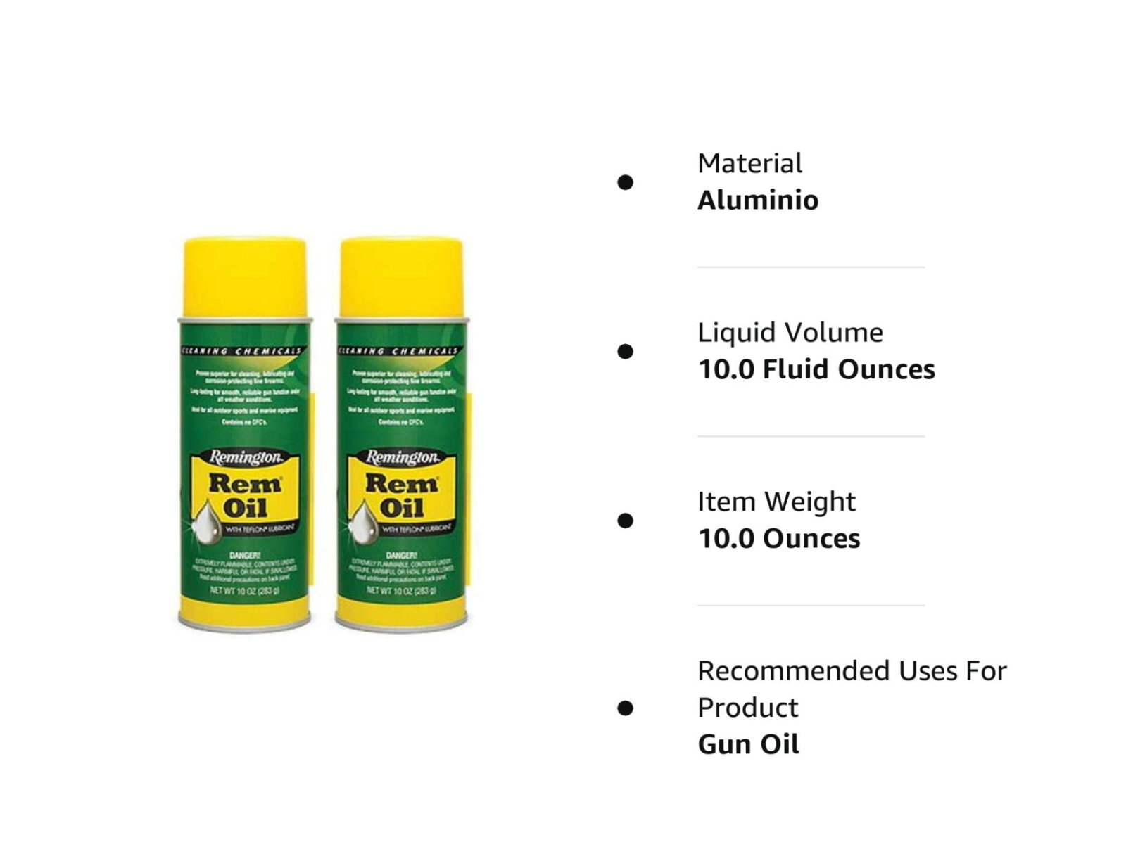 2 PACK Remington-Rem Oil Spray Gun Aerosol Cleaning Lubricant 10 Oz - 2 PACK