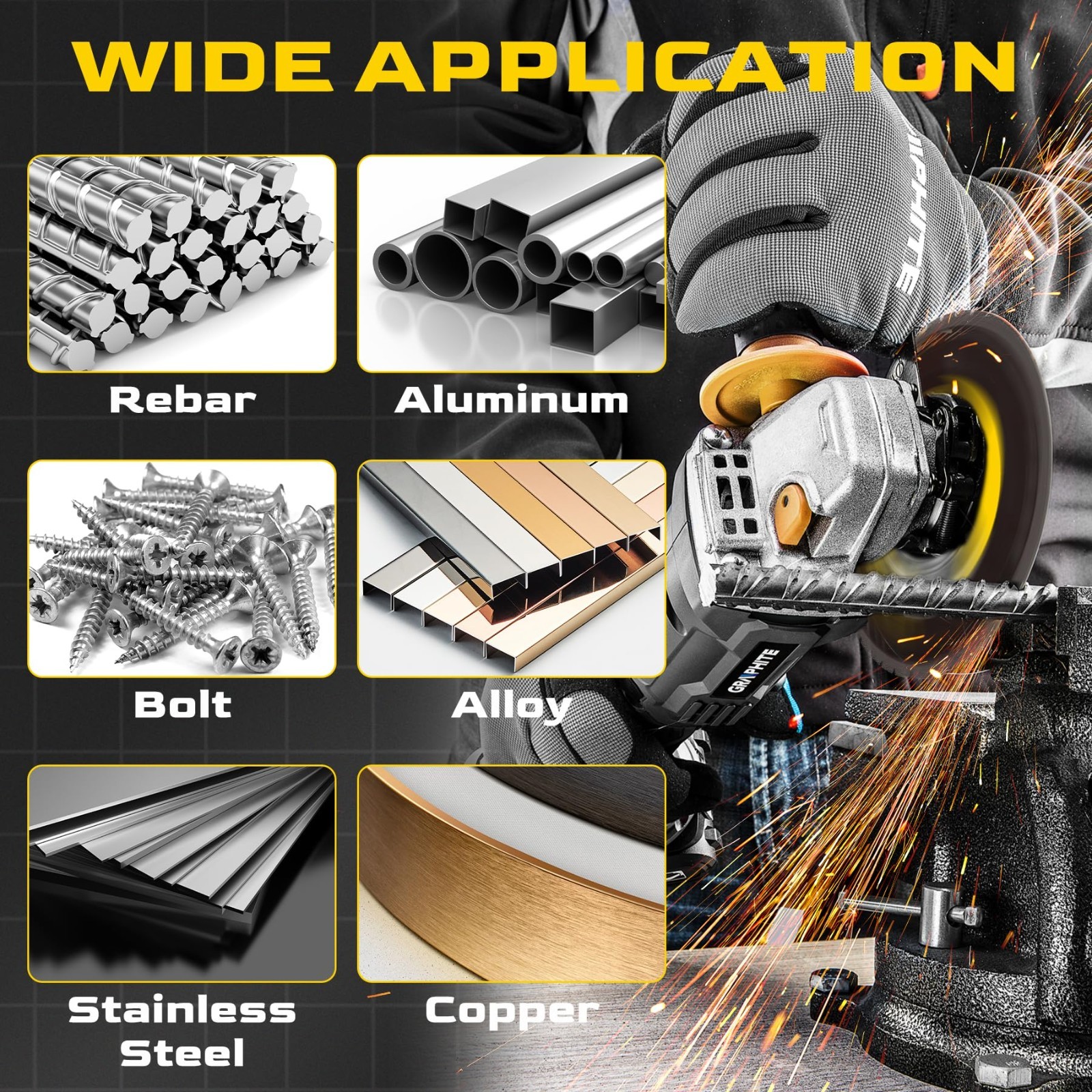 Diamond Cutting Wheel 4 1/2 Inch Metal Cut-Off with 6000+ Cuts on Rebar - 3 Pack