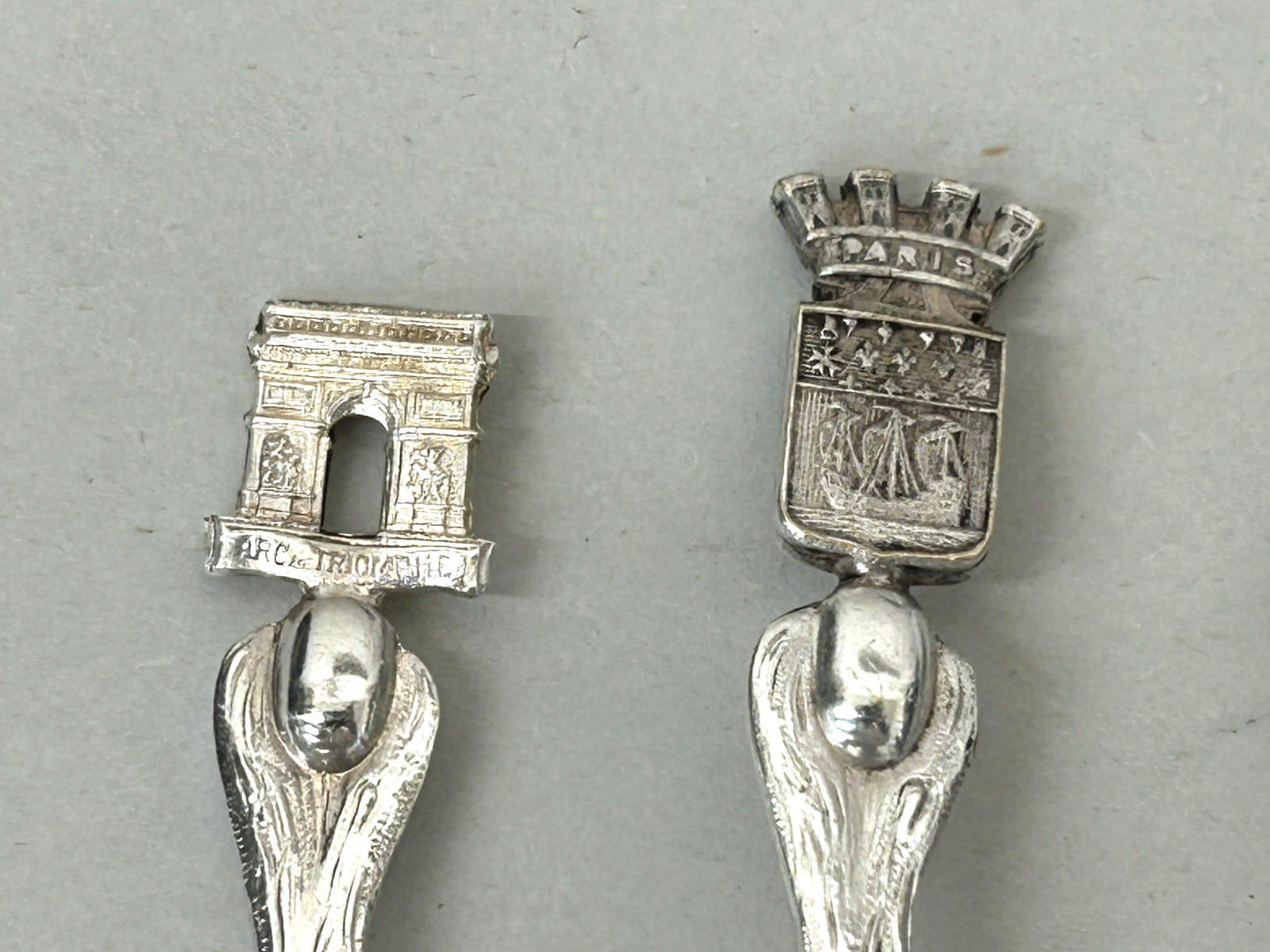 750 German Silver Spoon Lot Paris Souvenir 5" 108g