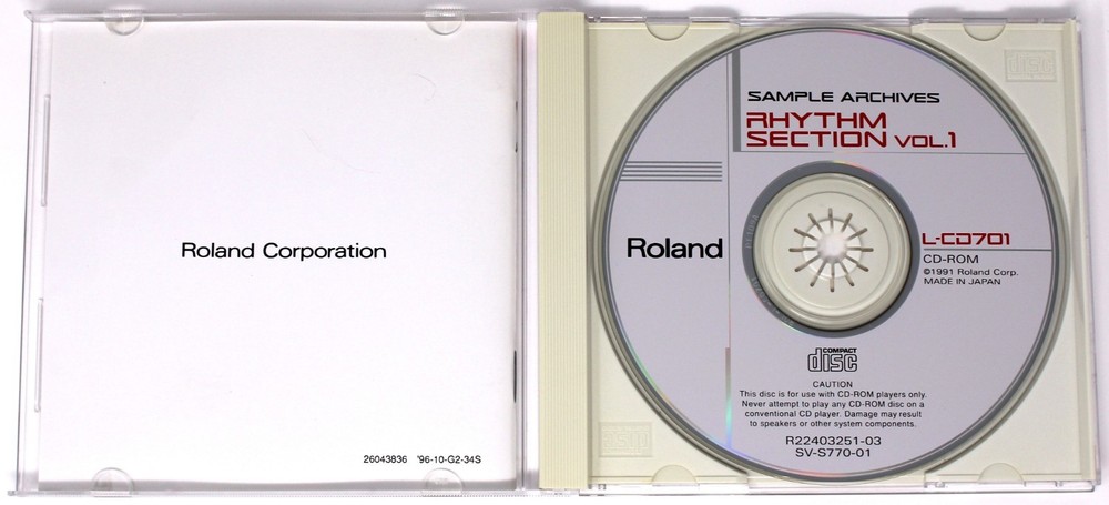 Roland Rhythm Section Vol.1 L-CD701 Roland Format Sound Library/Sampling CD