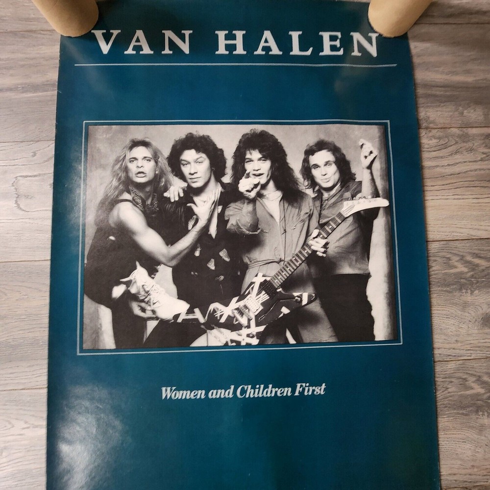 VAN HALEN VINTAGE ORIGINAL 1980 Women And Children First Invasion Promo POSTER