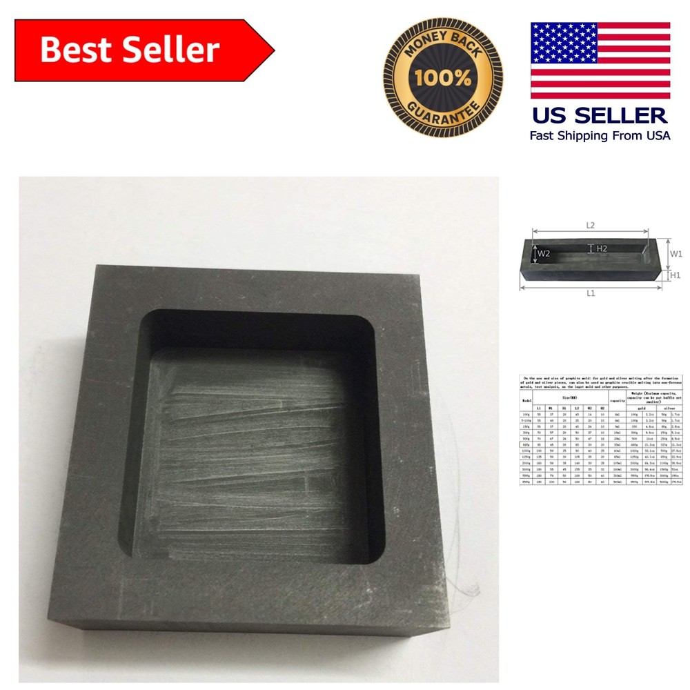 Versatile 500g Graphite Crucible for Melting & Refining Non-Ferrous Metals