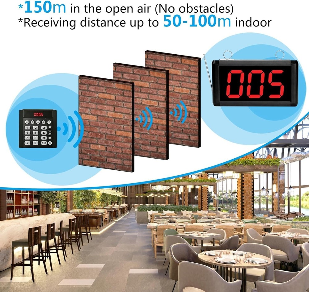 Queue Calling System Pager Call - Take A Number System Waiting Number System