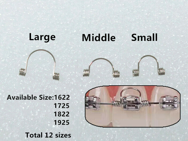20Pcs Dental Torque Spring Rectangular Anterior Archwire Orthodontic Spring Wire