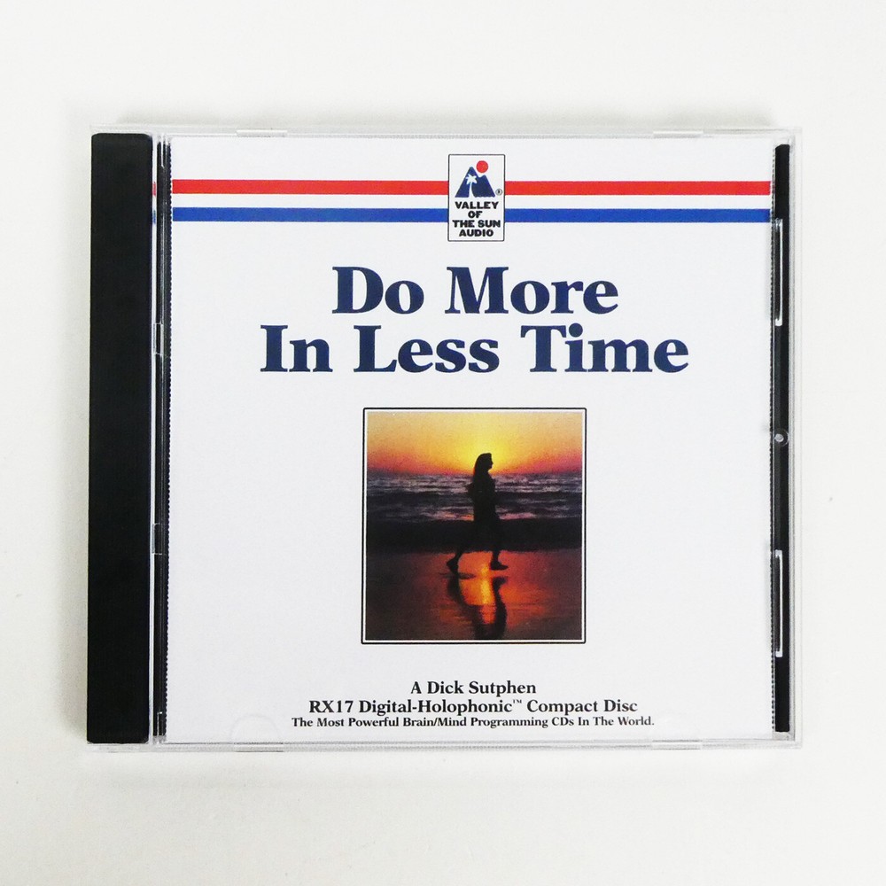 DO MORE IN LESS TIME Self Hypnosis CD Dick Sutphen Guided Imagery Be Efficient